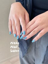 ネコ(Neko)/ブルー　マグネットネイル