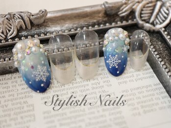 スタイリッシュネイルズ(Stylish Nails)/雪の結晶アート6
