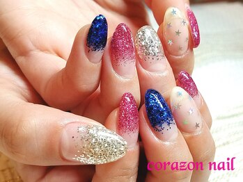 コラソンネイル(corazon nail)/HAND★90分やり放題☆ラメグラデ