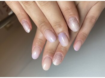 マイシティー ネイル(My City Nail)の写真/ハンドジェルワンカラー6本＋持ち込みデザイン4本¥7400◆シンプルでも可愛い指先で…そんな願いを叶えます