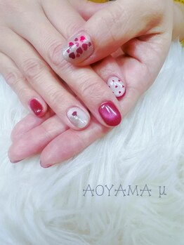 アオヤマ ミュー(AOYAMA μ)/バレンタインネイル