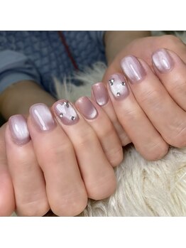 ピンクマグネットネイル ¥11,550