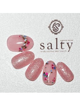 ネイルアンドアイラッシュサロン ソルティ 寺田町(salty)/フラワーネイル