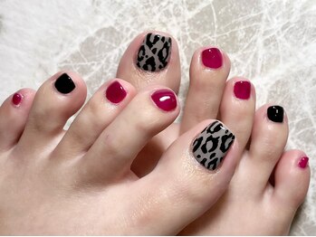 レディグリッター(Lady glitter)/レオパード柄フット