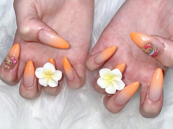 ネイルアルバ(Nail ALBA)/オレンジネイル