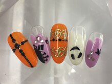 ラリュールネイル(L'Allure nail)/ハロウィンネイル￥9200