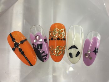 ラリュールネイル(L'Allure nail)/ハロウィンネイル¥9200