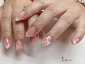 アイネイルズ 四条河原町店(I-nails)/シースルーフレンチ￥6500~11500