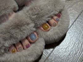 カラー風フラッシュネイル