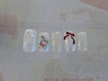 アイネイルズ 横浜WEST店(I-nails)/パールホワイトリボン