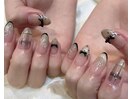チェック×ドットデザイン