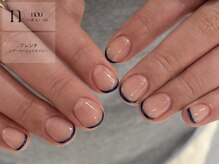ノウ(nou)/シアーベージュネイビーフレンチ