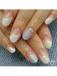人魚の鱗ネイル