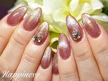 ネイルサロン ハピネス(Nail Salon Happiness)の雰囲気（人気Design 【マグネット×Ｖカットストーン】）
