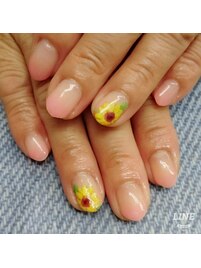 ひまわりネイル