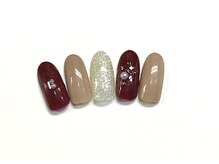 ネイルアンドまつげ リュフェール 五反田(Nail Lufaire)/ボルドーベージュ