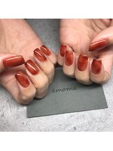 エモマ(emoma)/赤茶ネイル　シンプルコース