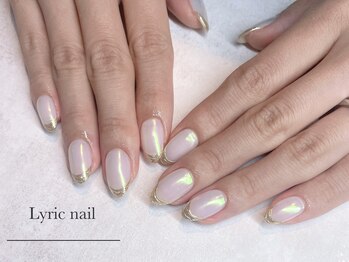 リリックネイル 本八幡店(LyricNail)/上品オーロラミラーフレンチ