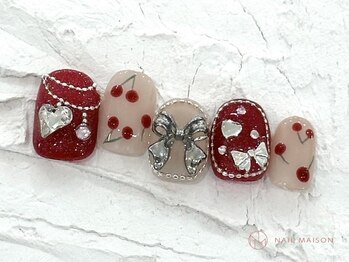 ネイルメゾン 池袋店(NAIL MAISON)/リボンチェリー¥9000