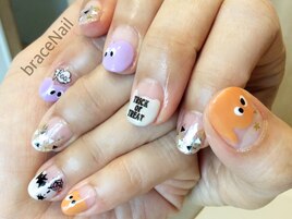 目玉×ハロウィンネイル