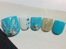 ネイルサロン リリオ(Nail Salon Ririo)/ブルーシェルフットネイル