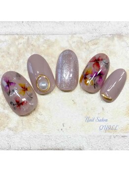 ネイルサロン クイル(QUILL)/９月にじみインク（３）