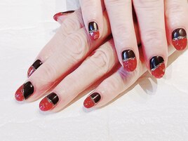 秋の大人ネイル