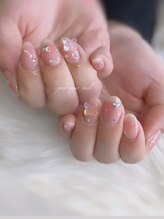 ピンクシュガーネイル(pink sugar nail)/うるうるワンホンネイル♪