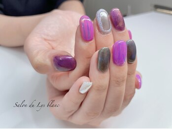 サロンドリスブラン(Salon du lys blanc)/パープルグラデネイル