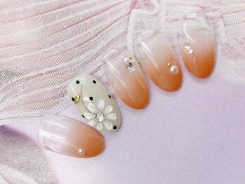 ネイルサロン シェル(Nail Salon SHELL)/秋の大人フラワーネイル♪