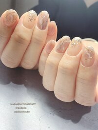 大理石風ネイル