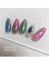 大人な可愛い上品ネイル7880円