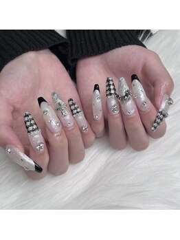 ネイル アヴァンス JR和歌山店(Nail AVANCE.)/千鳥柄ネイル