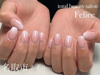 Felice【フェリーチェ】名取/まつ毛パーマ/ネイル/持ち込み/フィルイン/グラデーション＋ストーン