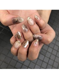 ミラーニュアンスネイル♪