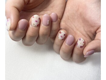 08ネイル(08 nail&school)/押し花ネイル☆