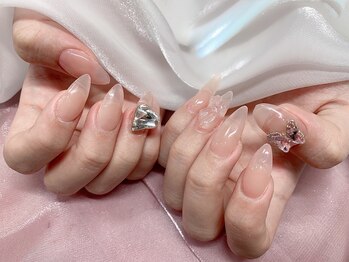 モルフォネイル(Morpho nail)/#ワンホンネイル #キラキラ