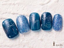 アイネイルズ 横浜WEST店(I-nails)/花火ブルーラメ9480円