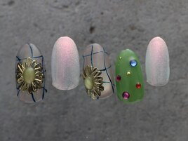 フラワーパーツネイル