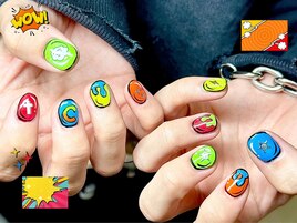 Y2Kアメコミ個性派メンズネイル