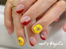ネイルズミューコ(nail's MyuCo)/ひまわりネイル