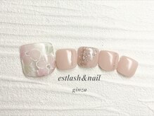 エストラッシュアンドネイル 銀座店(est lash&nail)/フットパンジーフラワーネイル