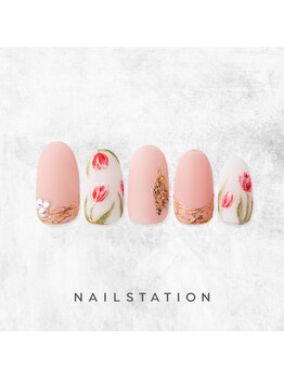 ネイルステーション 渋谷マークシティ店(NAIL STATION)/フラワーネイル/パラジェル
