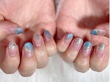 アップネイル/しずく梅雨ネイル