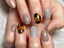 レディグリッター(Lady glitter)/グレージュ×べっ甲