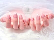 ネイルネージュ 錦糸町(Nail Neige)/持ち込み/スタバネイル/白桃