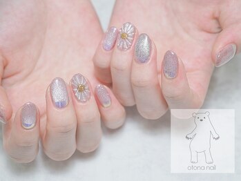 オトナネイル(otona nail)/ぷくぷくクリアフラワーネイル