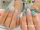 限定カラー・波ネイル