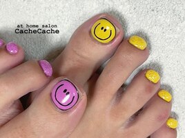 ニコちゃんカラフルネイル