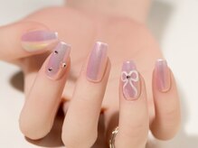 エムスラッシュ ネイル センター北店(M.SLASH)/ピンクミラーネイル